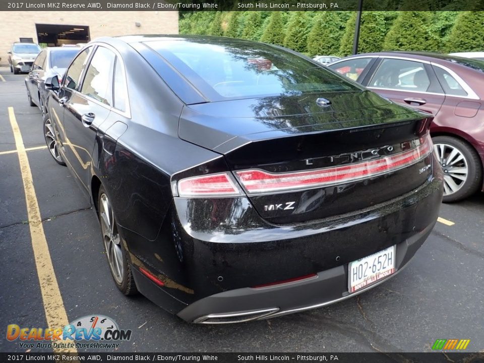 2017 Lincoln MKZ Reserve AWD Diamond Black / Ebony/Touring White Photo #2