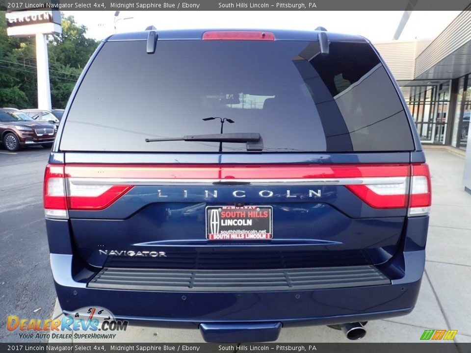 2017 Lincoln Navigator Select 4x4 Midnight Sapphire Blue / Ebony Photo #4