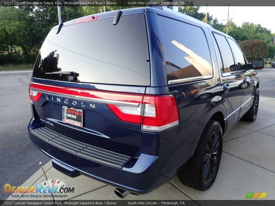 2017 Lincoln Navigator Select 4x4 Midnight Sapphire Blue / Ebony Photo #6