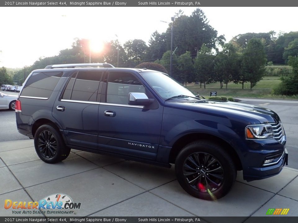 2017 Lincoln Navigator Select 4x4 Midnight Sapphire Blue / Ebony Photo #7