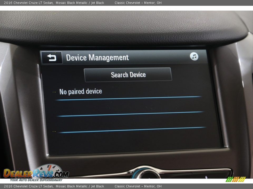 2016 Chevrolet Cruze LT Sedan Mosaic Black Metallic / Jet Black Photo #12