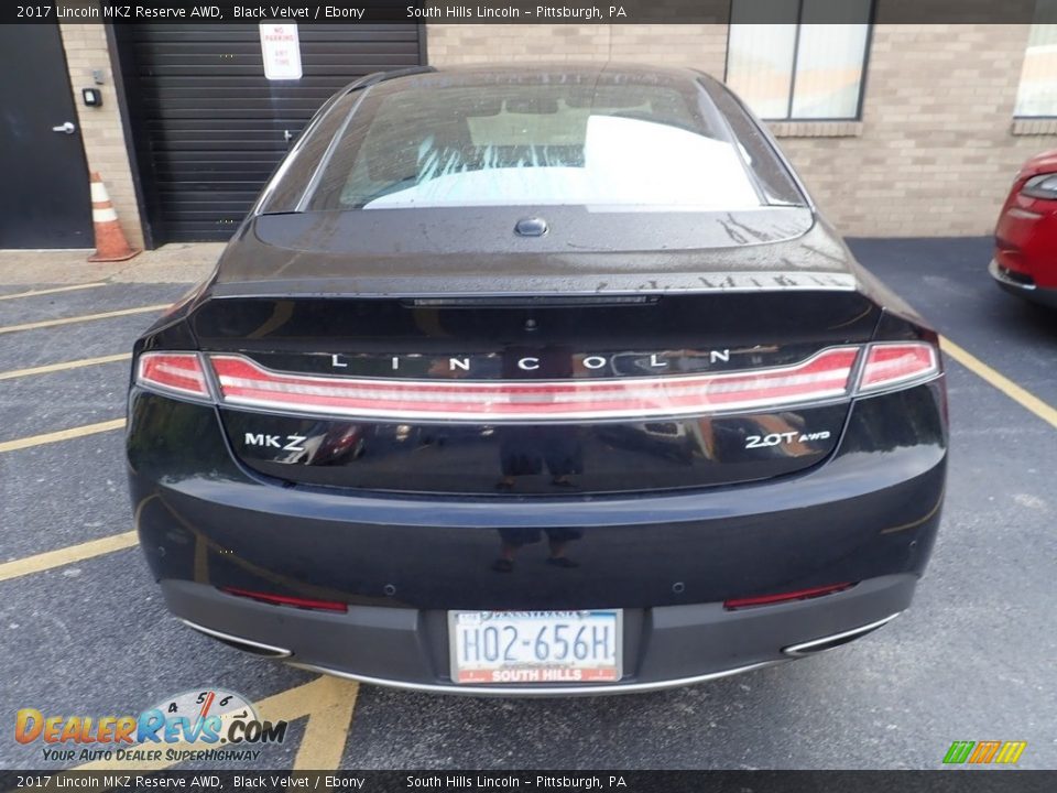 2017 Lincoln MKZ Reserve AWD Black Velvet / Ebony Photo #3