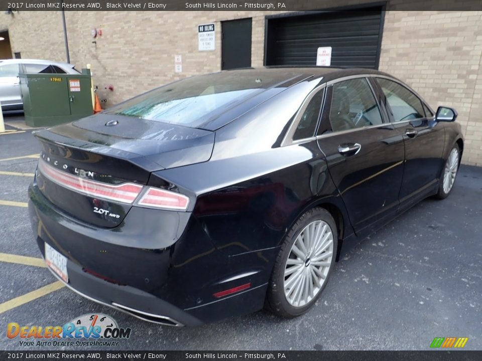 2017 Lincoln MKZ Reserve AWD Black Velvet / Ebony Photo #4