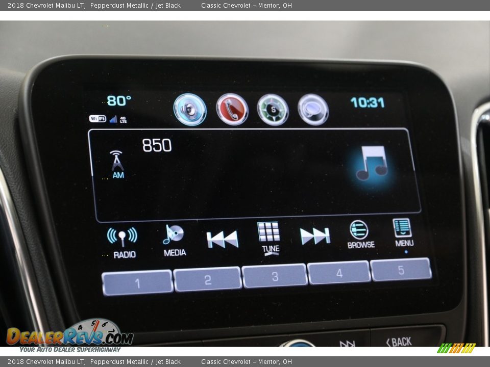 2018 Chevrolet Malibu LT Pepperdust Metallic / Jet Black Photo #11