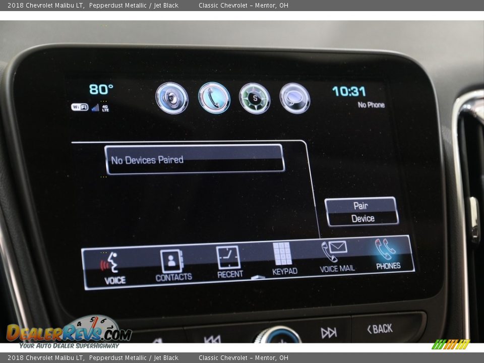 2018 Chevrolet Malibu LT Pepperdust Metallic / Jet Black Photo #12