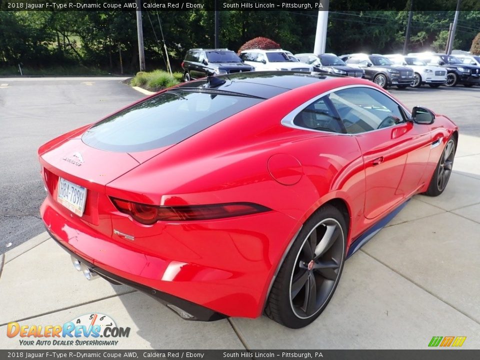 2018 Jaguar F-Type R-Dynamic Coupe AWD Caldera Red / Ebony Photo #6