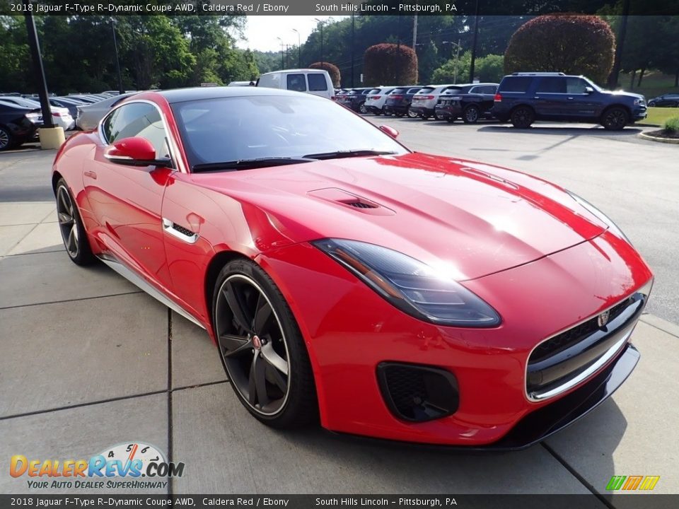 Front 3/4 View of 2018 Jaguar F-Type R-Dynamic Coupe AWD Photo #8