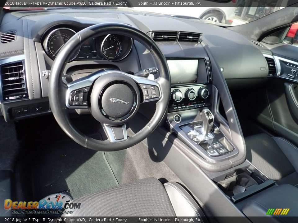 Ebony Interior - 2018 Jaguar F-Type R-Dynamic Coupe AWD Photo #15