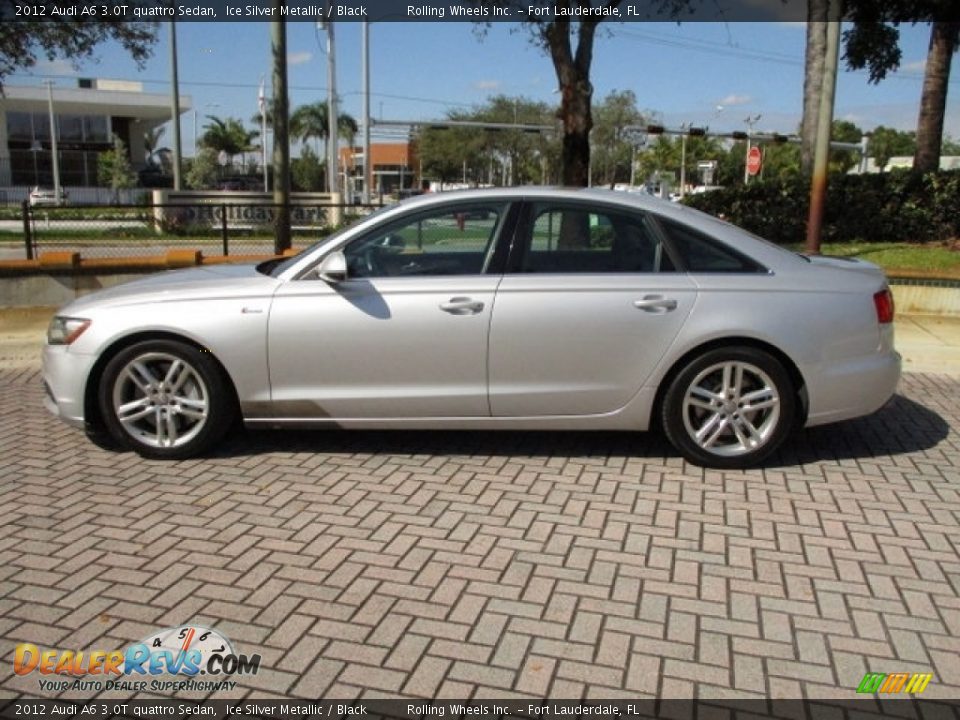 2012 Audi A6 3.0T quattro Sedan Ice Silver Metallic / Black Photo #3