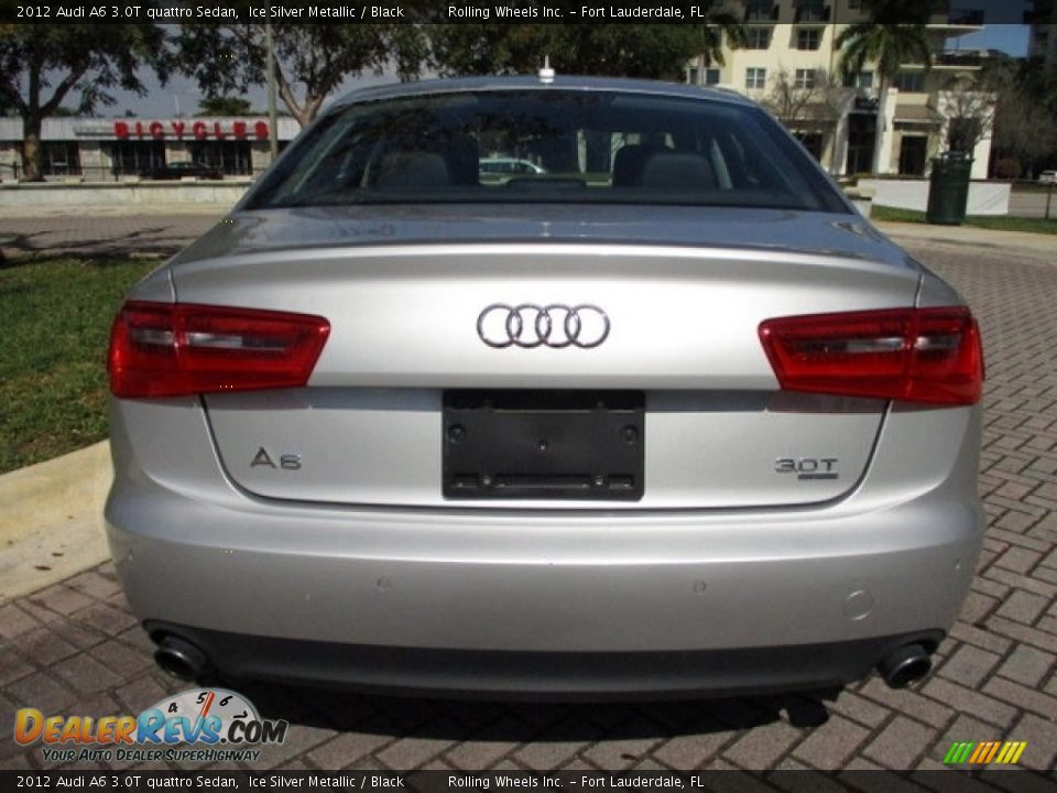 2012 Audi A6 3.0T quattro Sedan Ice Silver Metallic / Black Photo #8