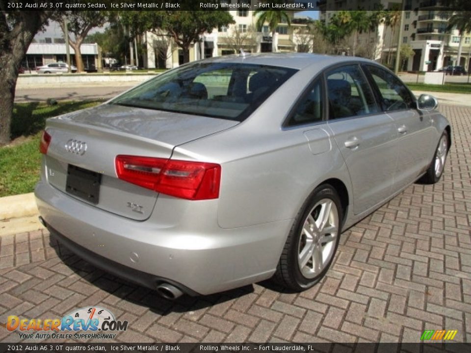 2012 Audi A6 3.0T quattro Sedan Ice Silver Metallic / Black Photo #10