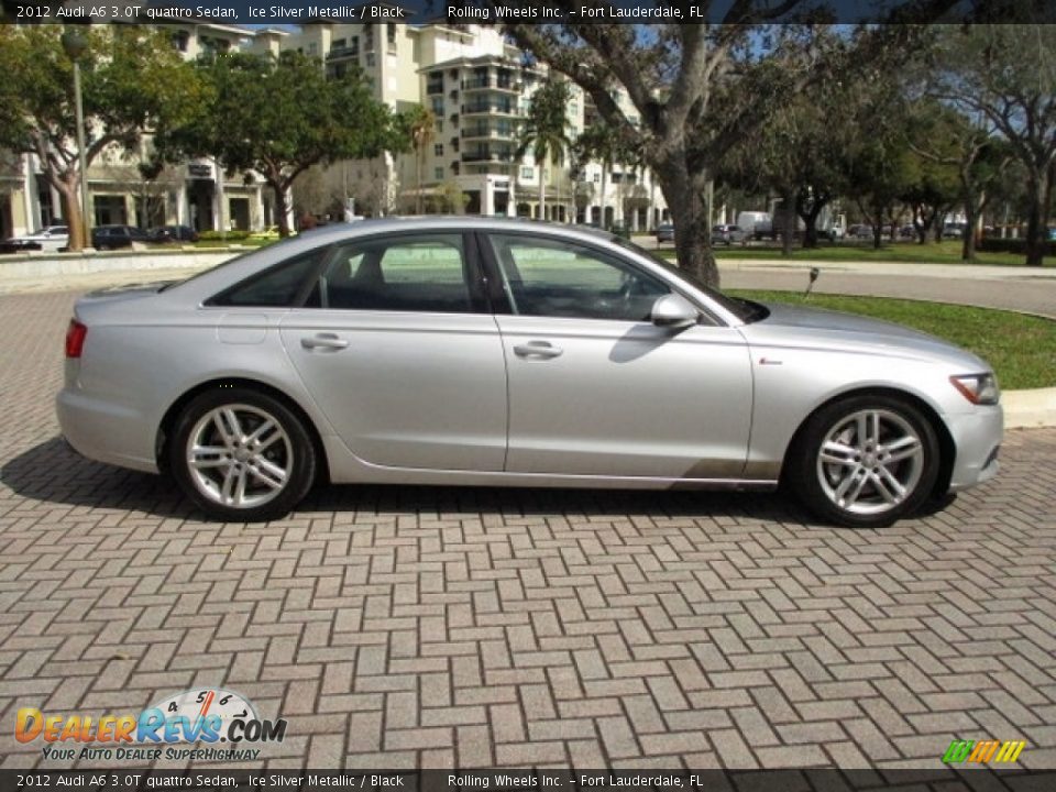 2012 Audi A6 3.0T quattro Sedan Ice Silver Metallic / Black Photo #12