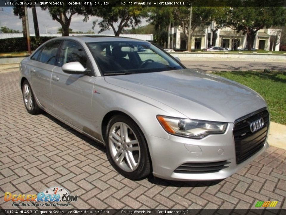 2012 Audi A6 3.0T quattro Sedan Ice Silver Metallic / Black Photo #14