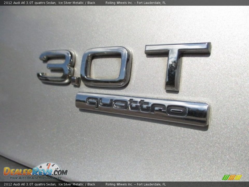 2012 Audi A6 3.0T quattro Sedan Ice Silver Metallic / Black Photo #19