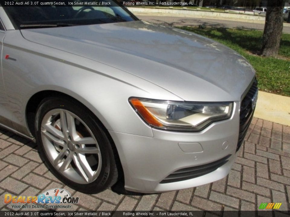 2012 Audi A6 3.0T quattro Sedan Ice Silver Metallic / Black Photo #24