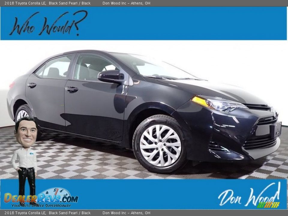 2018 Toyota Corolla LE Black Sand Pearl / Black Photo #1