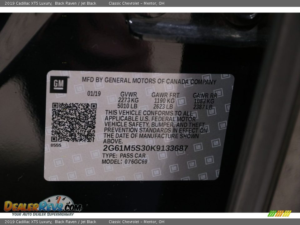 2019 Cadillac XTS Luxury Black Raven / Jet Black Photo #32