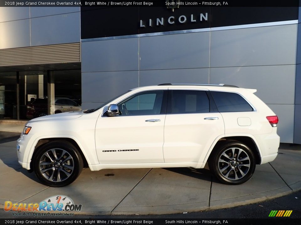 2018 Jeep Grand Cherokee Overland 4x4 Bright White / Brown/Light Frost Beige Photo #2