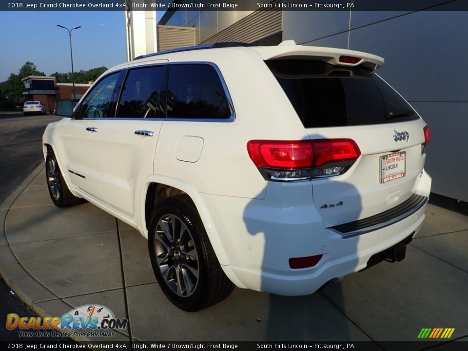 2018 Jeep Grand Cherokee Overland 4x4 Bright White / Brown/Light Frost Beige Photo #3