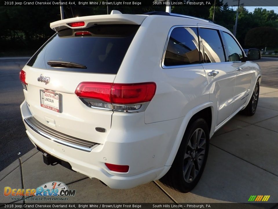 2018 Jeep Grand Cherokee Overland 4x4 Bright White / Brown/Light Frost Beige Photo #6