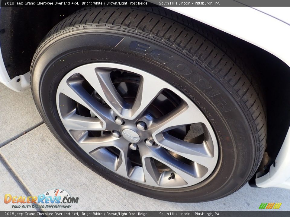 2018 Jeep Grand Cherokee Overland 4x4 Bright White / Brown/Light Frost Beige Photo #10
