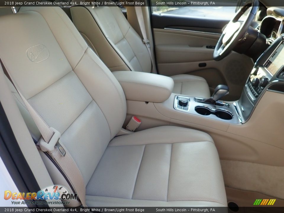 2018 Jeep Grand Cherokee Overland 4x4 Bright White / Brown/Light Frost Beige Photo #11