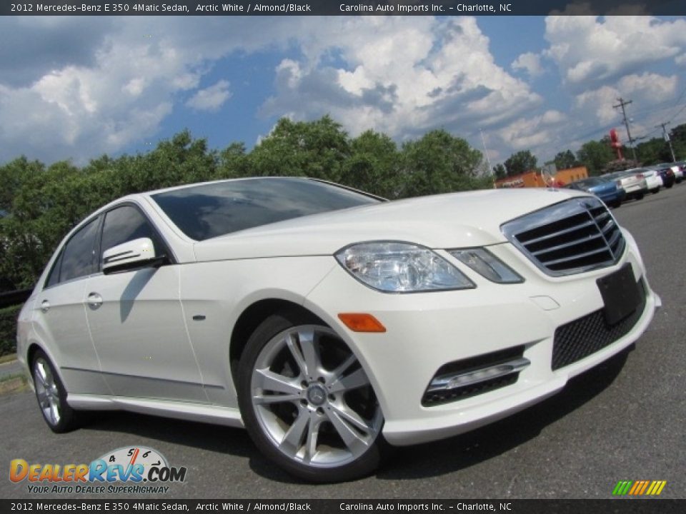 2012 Mercedes-Benz E 350 4Matic Sedan Arctic White / Almond/Black Photo #1