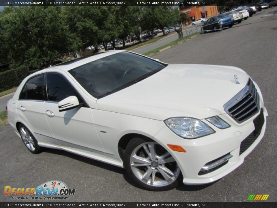 2012 Mercedes-Benz E 350 4Matic Sedan Arctic White / Almond/Black Photo #3