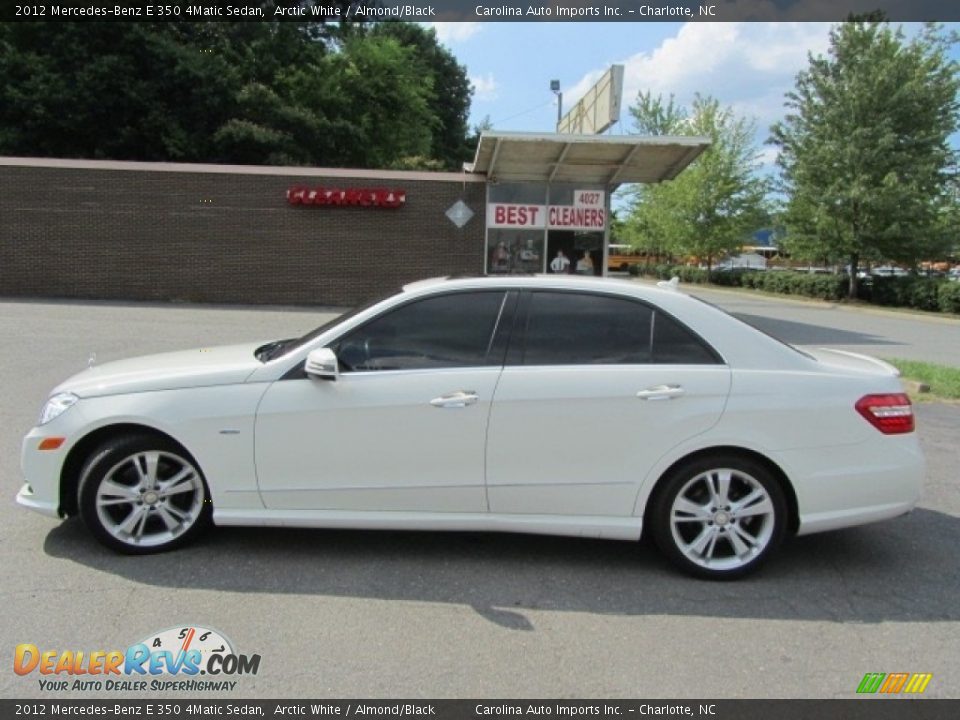 2012 Mercedes-Benz E 350 4Matic Sedan Arctic White / Almond/Black Photo #7