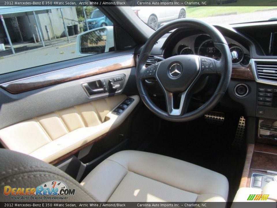 2012 Mercedes-Benz E 350 4Matic Sedan Arctic White / Almond/Black Photo #12