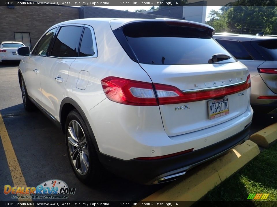 2016 Lincoln MKX Reserve AWD White Platinum / Cappuccino Photo #2