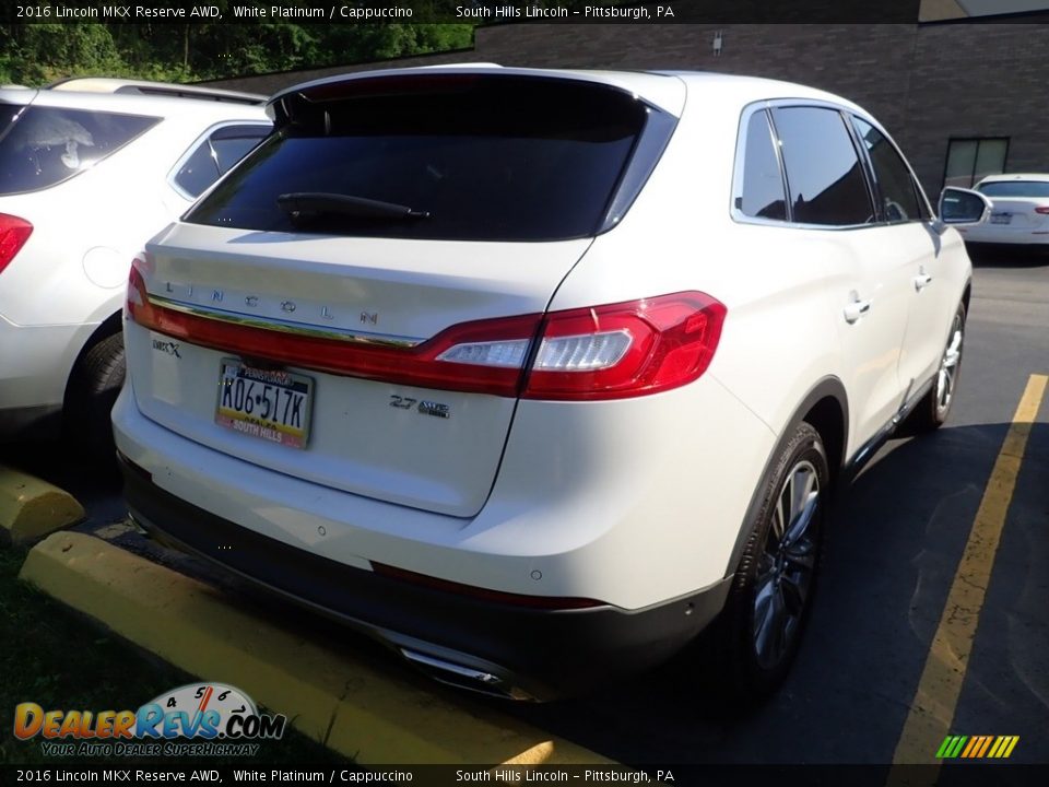 2016 Lincoln MKX Reserve AWD White Platinum / Cappuccino Photo #4