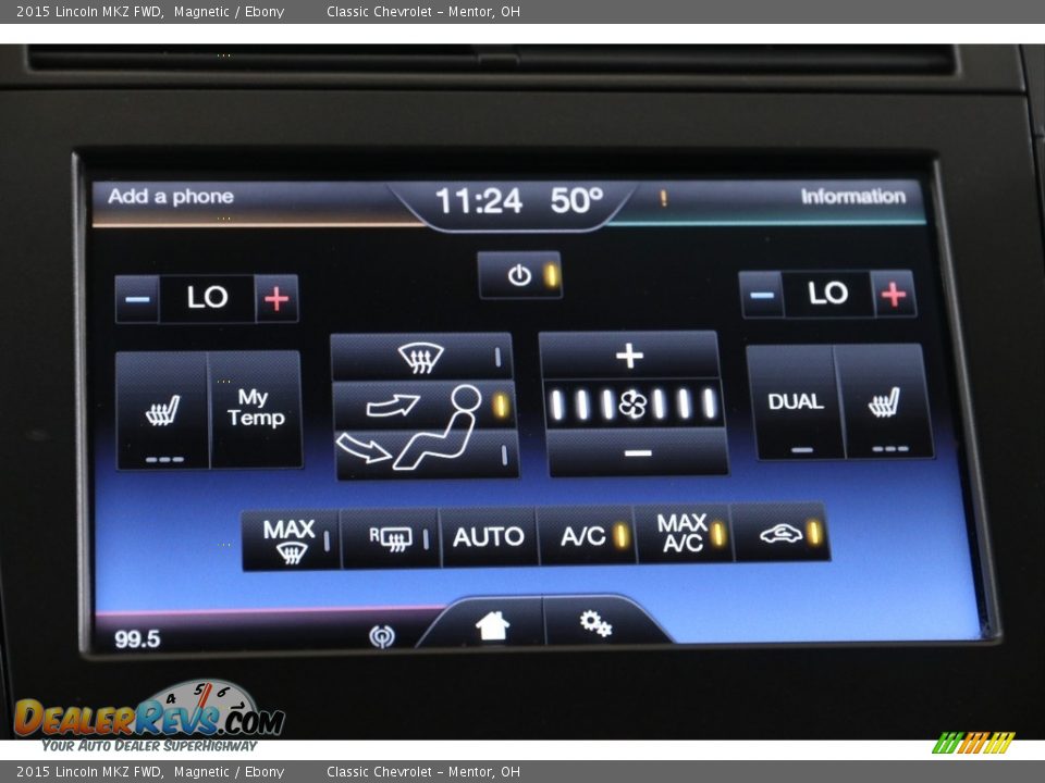 Controls of 2015 Lincoln MKZ FWD Photo #12