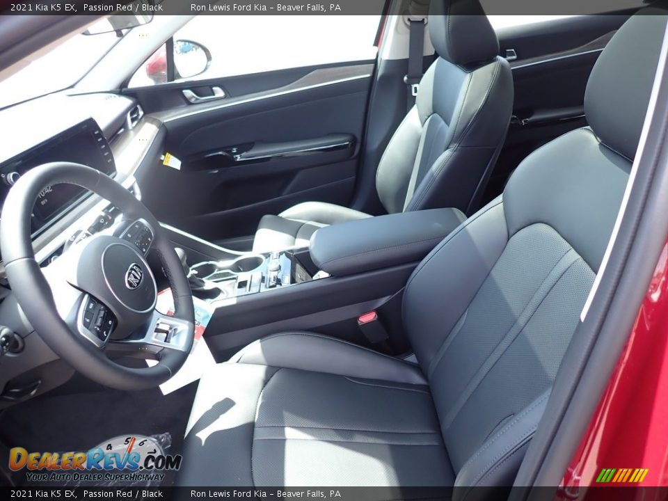 Black Interior - 2021 Kia K5 EX Photo #13