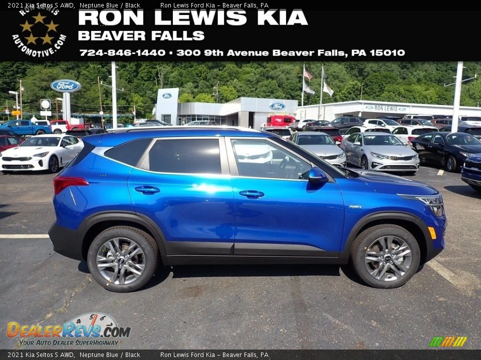 2021 Kia Seltos S AWD Neptune Blue / Black Photo #1