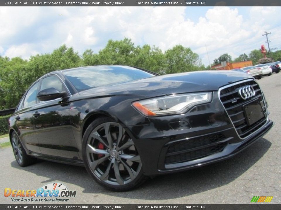 2013 Audi A6 3.0T quattro Sedan Phantom Black Pearl Effect / Black Photo #1