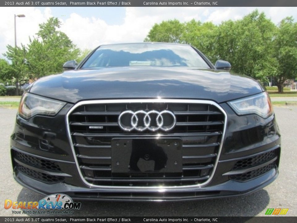 2013 Audi A6 3.0T quattro Sedan Phantom Black Pearl Effect / Black Photo #4