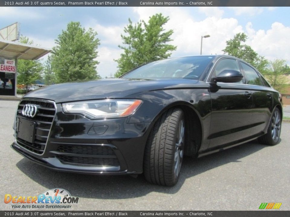 2013 Audi A6 3.0T quattro Sedan Phantom Black Pearl Effect / Black Photo #6