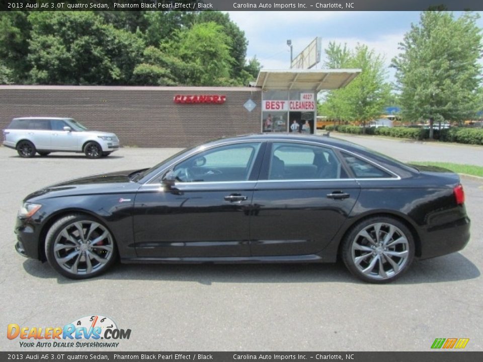 2013 Audi A6 3.0T quattro Sedan Phantom Black Pearl Effect / Black Photo #7