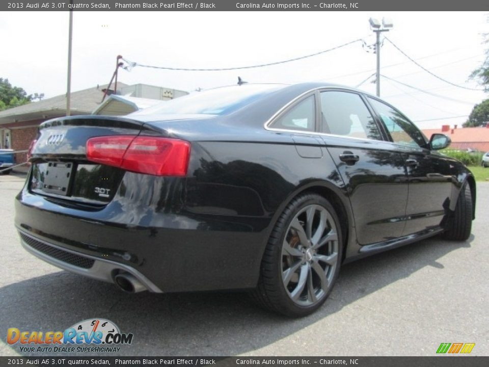 2013 Audi A6 3.0T quattro Sedan Phantom Black Pearl Effect / Black Photo #10