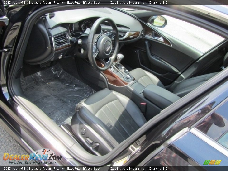 2013 Audi A6 3.0T quattro Sedan Phantom Black Pearl Effect / Black Photo #17