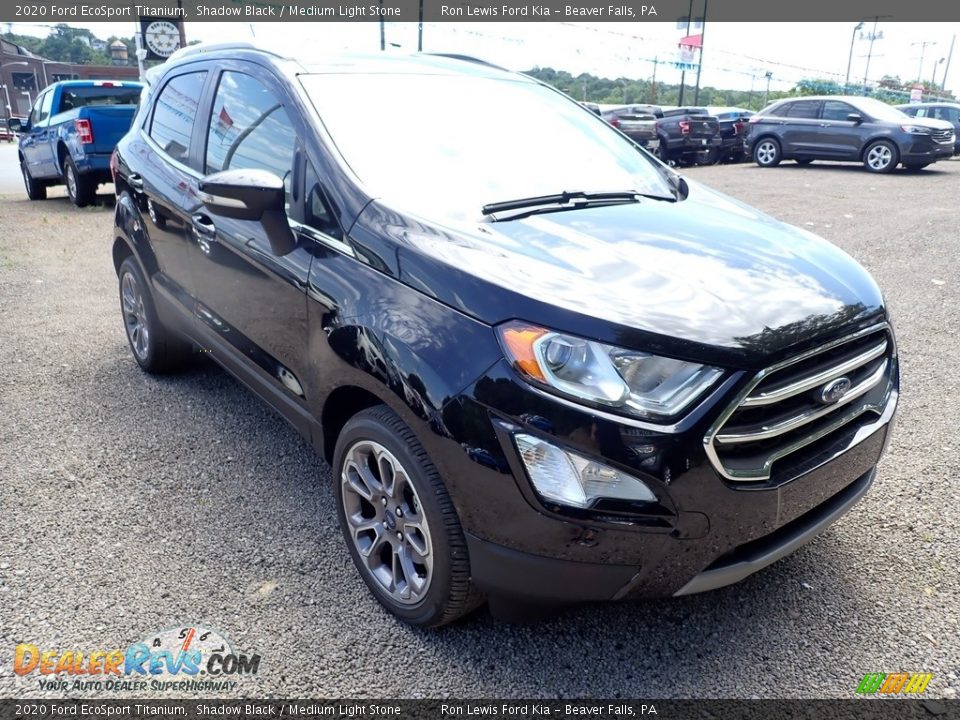 2020 Ford EcoSport Titanium Shadow Black / Medium Light Stone Photo #3