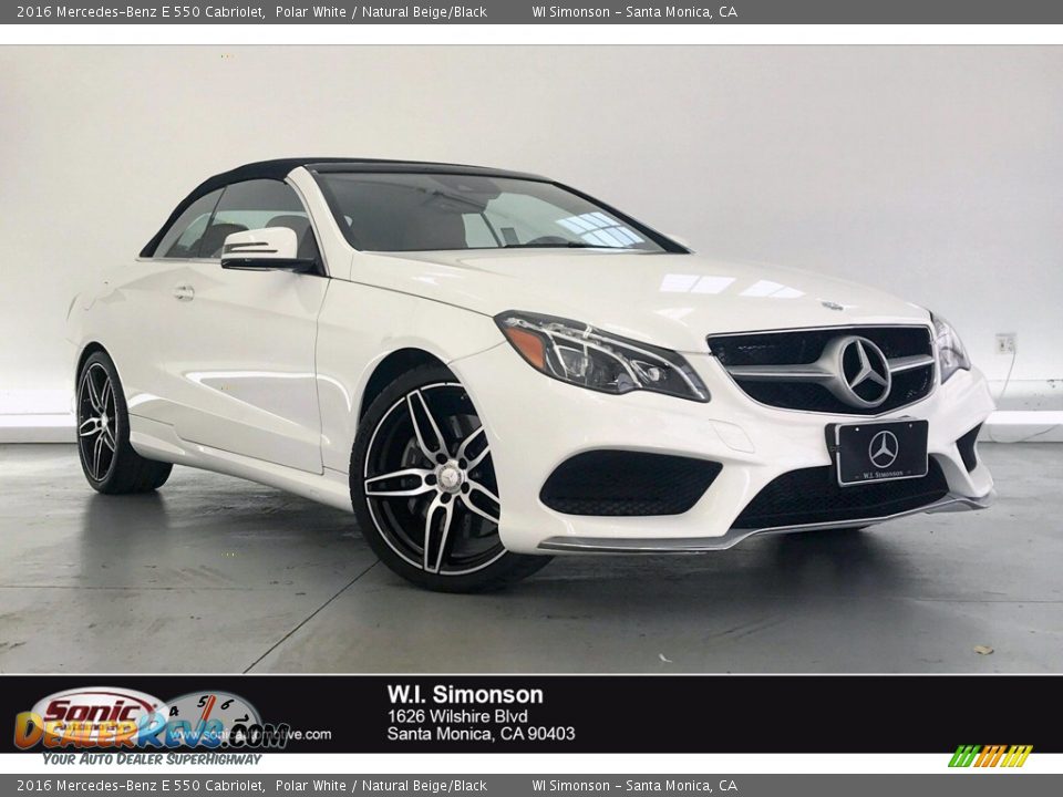 2016 Mercedes-Benz E 550 Cabriolet Polar White / Natural Beige/Black Photo #1