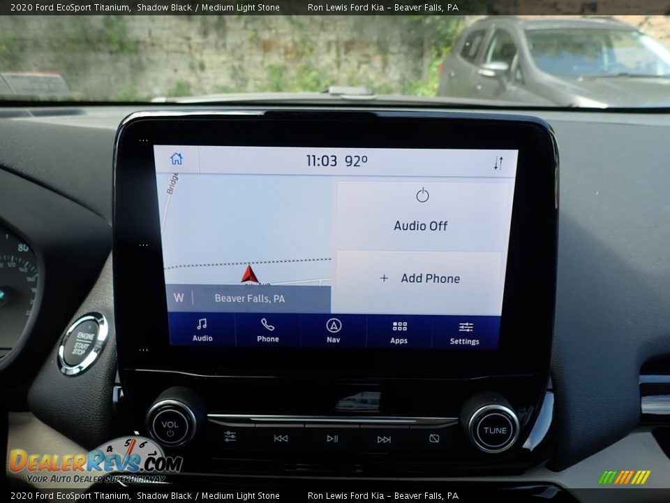 2020 Ford EcoSport Titanium Shadow Black / Medium Light Stone Photo #16