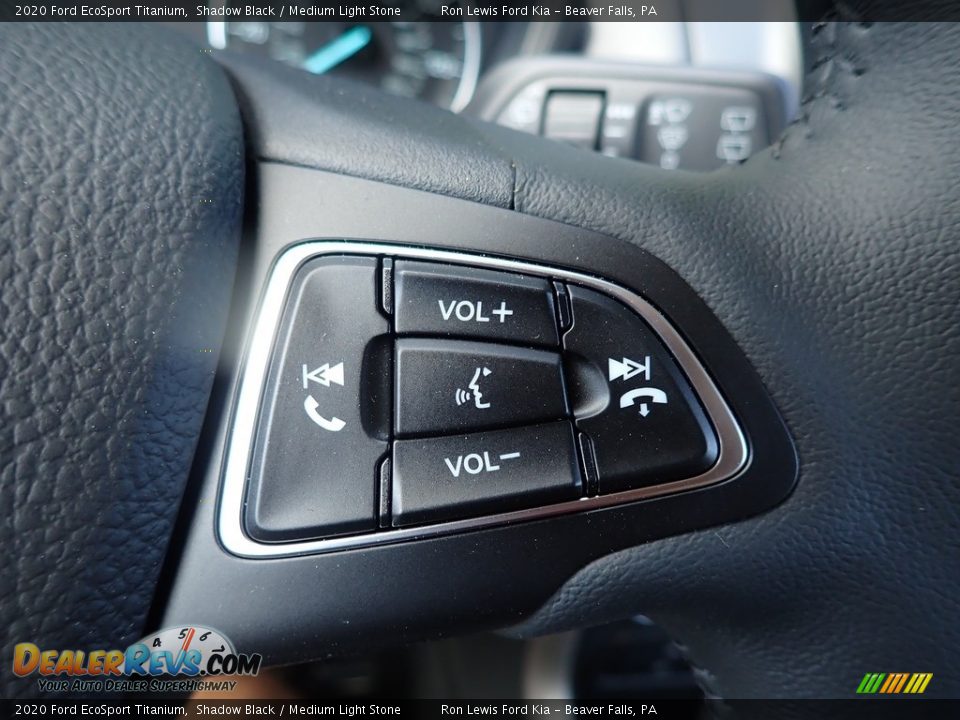 2020 Ford EcoSport Titanium Shadow Black / Medium Light Stone Photo #18