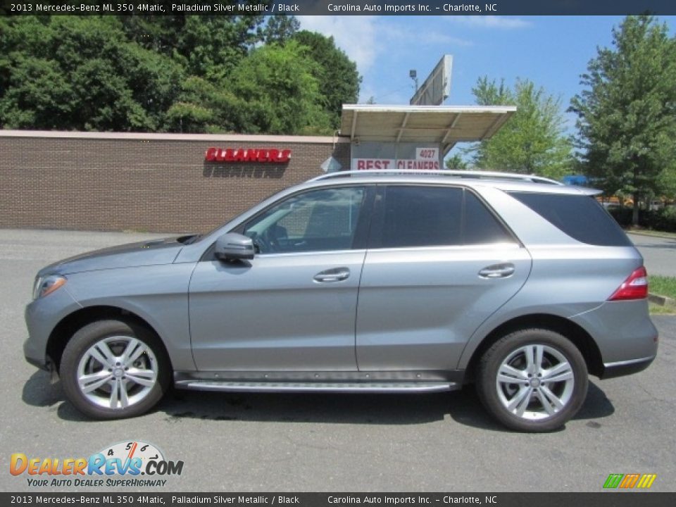 2013 Mercedes-Benz ML 350 4Matic Palladium Silver Metallic / Black Photo #7