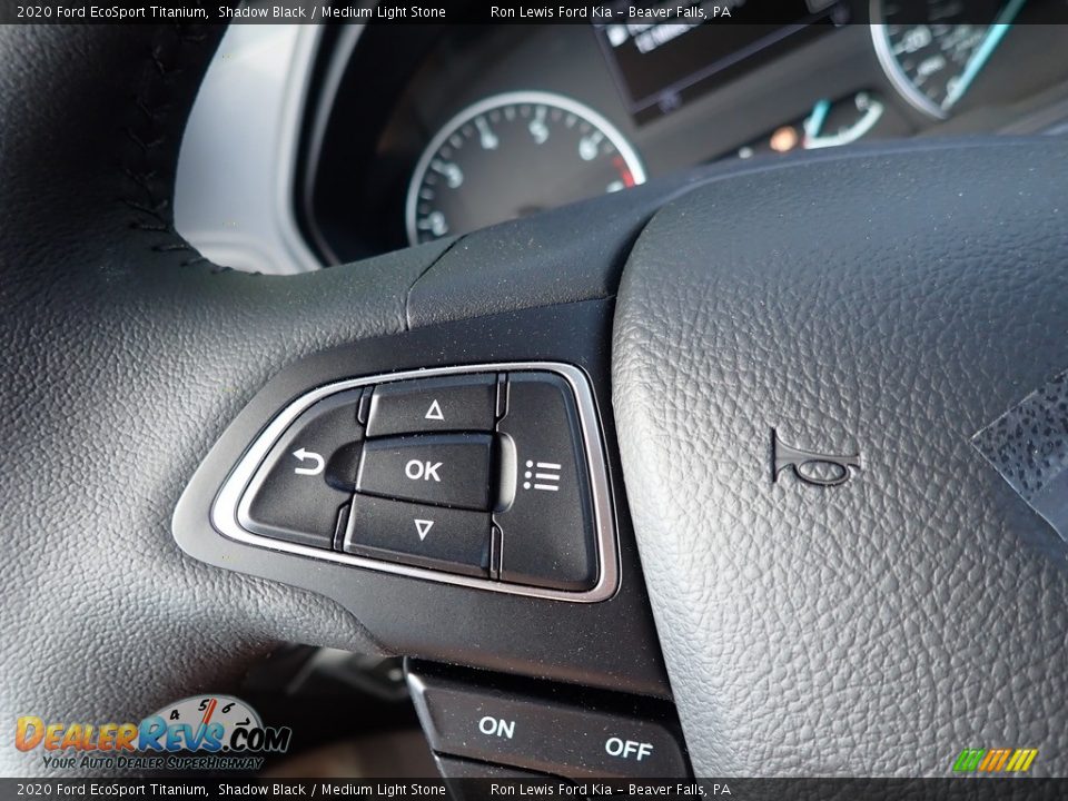 2020 Ford EcoSport Titanium Shadow Black / Medium Light Stone Photo #19