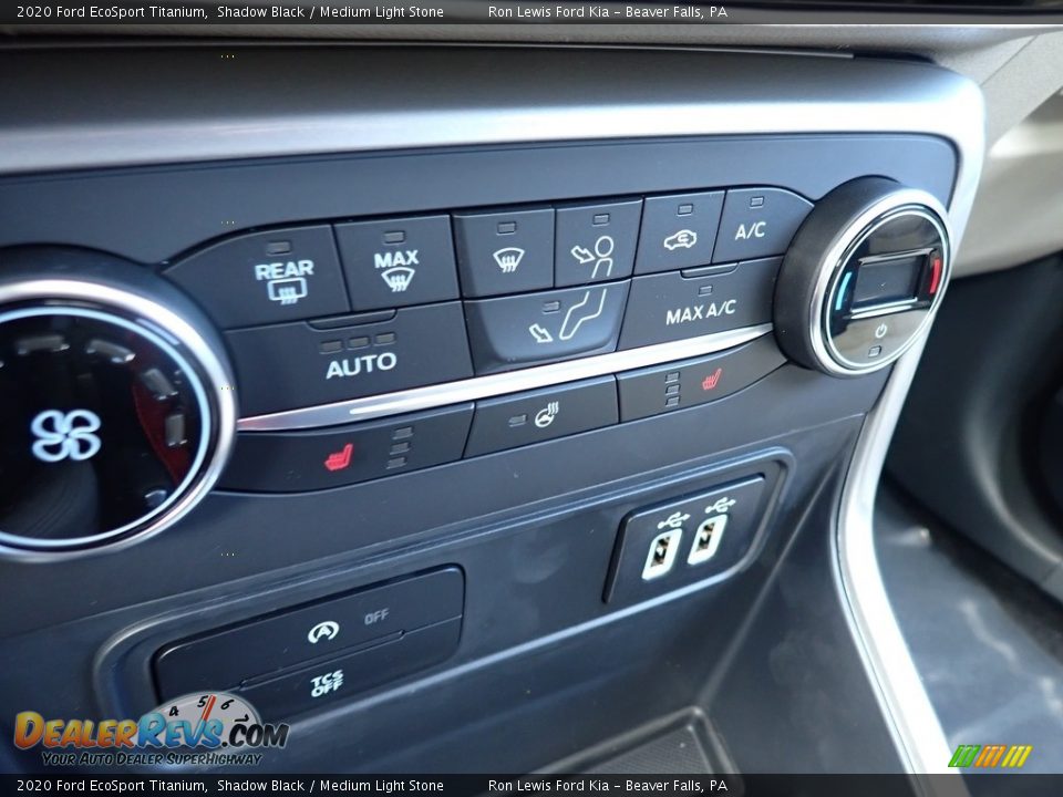 2020 Ford EcoSport Titanium Shadow Black / Medium Light Stone Photo #20