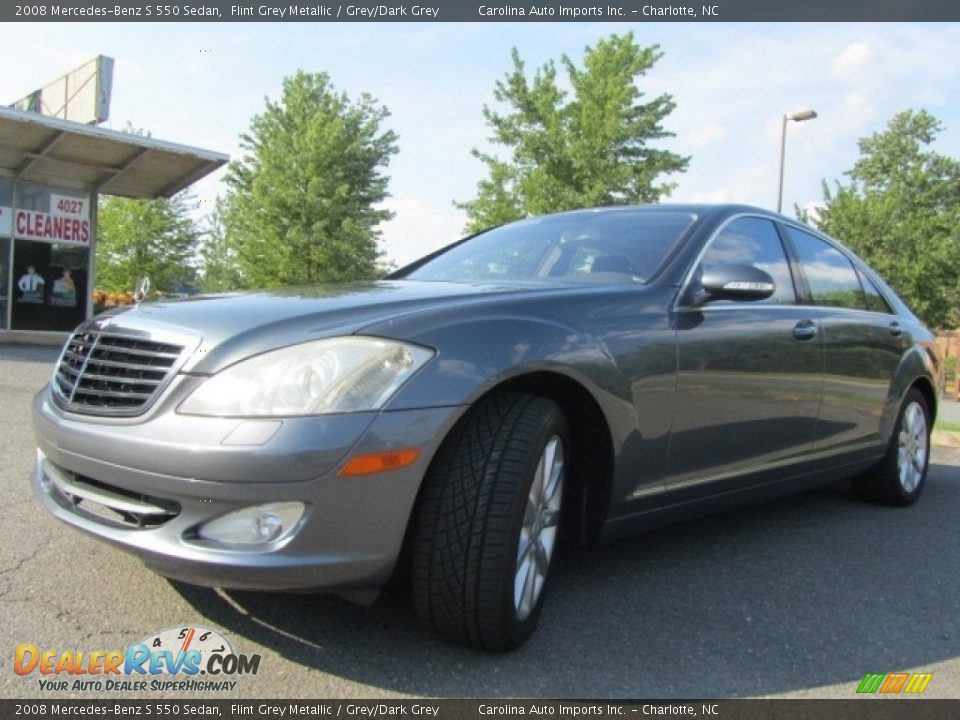 2008 Mercedes-Benz S 550 Sedan Flint Grey Metallic / Grey/Dark Grey Photo #6