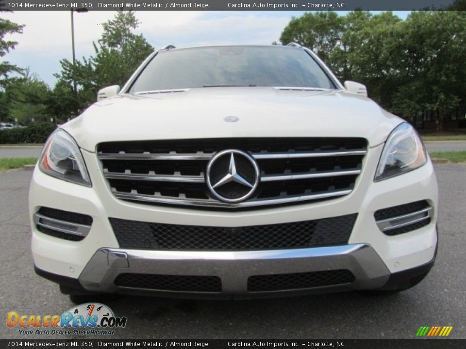 2014 Mercedes-Benz ML 350 Diamond White Metallic / Almond Beige Photo #4